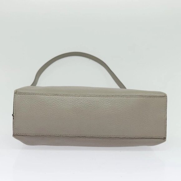 GUCCI Bamboo Daily Hand Bag Leather 2way Gray Silver 370831 Auth BA4687 - Picture 7 of 16
